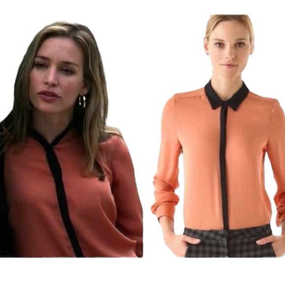 A.L.C. Gillian Silk Button Down Top Contemporary Modern Minimalist - Picture 1 of 7